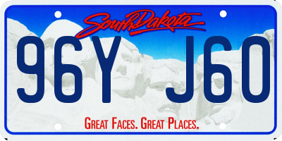 SD license plate 96YJ60