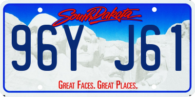 SD license plate 96YJ61