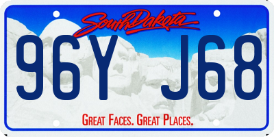 SD license plate 96YJ68