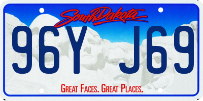 SD license plate 96YJ69