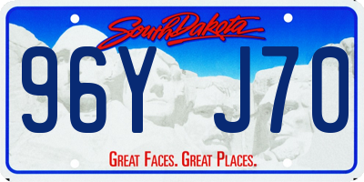 SD license plate 96YJ70
