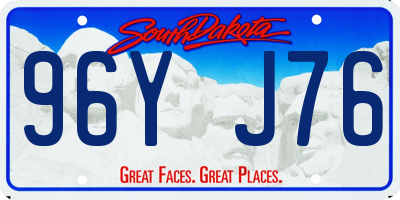 SD license plate 96YJ76