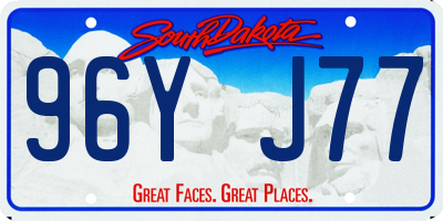 SD license plate 96YJ77
