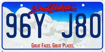 SD license plate 96YJ80