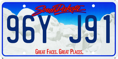 SD license plate 96YJ91