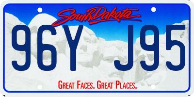 SD license plate 96YJ95