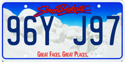SD license plate 96YJ97