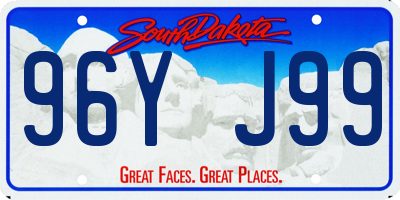 SD license plate 96YJ99