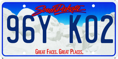 SD license plate 96YK02