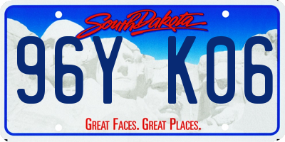 SD license plate 96YK06