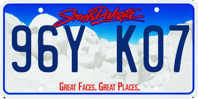 SD license plate 96YK07