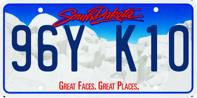 SD license plate 96YK10
