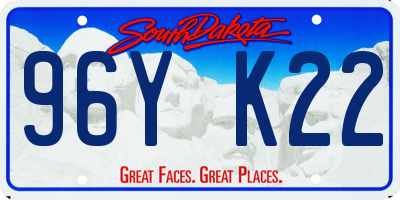 SD license plate 96YK22