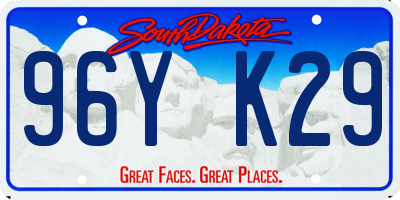 SD license plate 96YK29