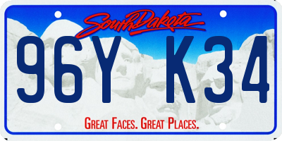 SD license plate 96YK34