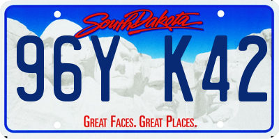 SD license plate 96YK42