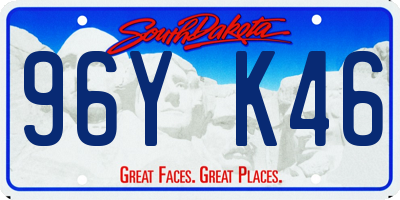 SD license plate 96YK46