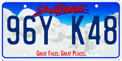 SD license plate 96YK48