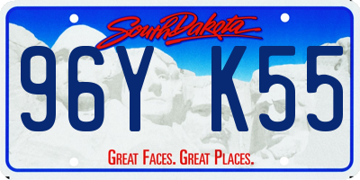 SD license plate 96YK55