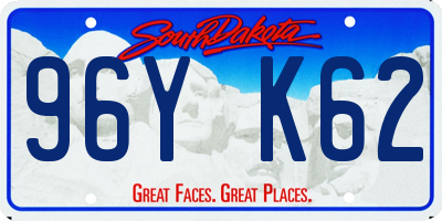 SD license plate 96YK62