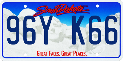 SD license plate 96YK66