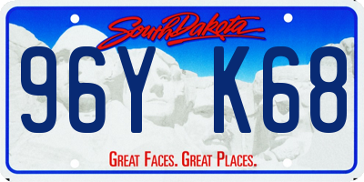 SD license plate 96YK68