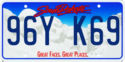SD license plate 96YK69