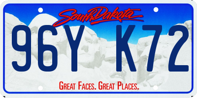 SD license plate 96YK72