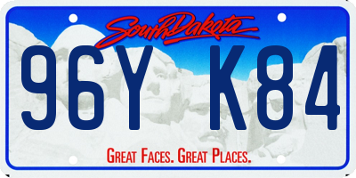 SD license plate 96YK84