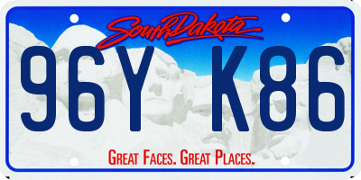 SD license plate 96YK86