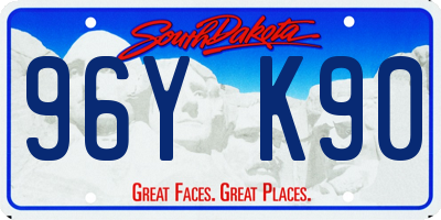 SD license plate 96YK90