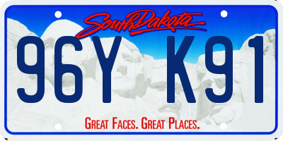 SD license plate 96YK91