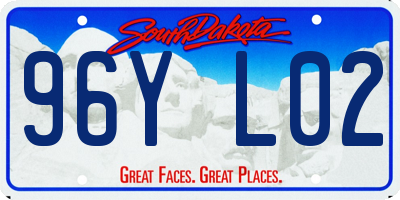SD license plate 96YL02