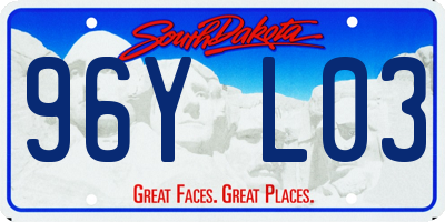 SD license plate 96YL03