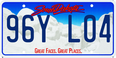 SD license plate 96YL04