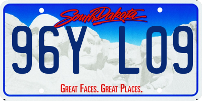 SD license plate 96YL09