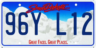 SD license plate 96YL12