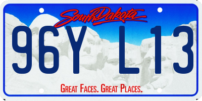 SD license plate 96YL13