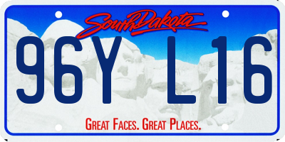 SD license plate 96YL16
