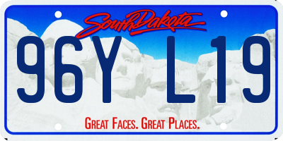 SD license plate 96YL19