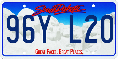 SD license plate 96YL20