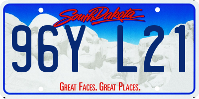 SD license plate 96YL21