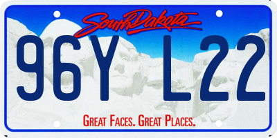 SD license plate 96YL22