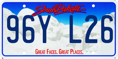 SD license plate 96YL26