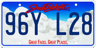 SD license plate 96YL28