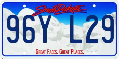 SD license plate 96YL29