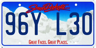 SD license plate 96YL30