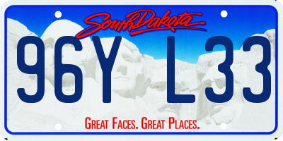 SD license plate 96YL33