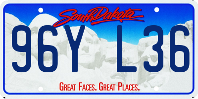 SD license plate 96YL36