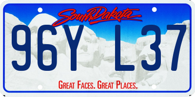 SD license plate 96YL37